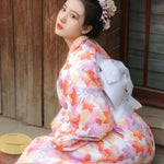 Kimono Japonais Fleuri Coloré - Vignette | Dame Fleur
