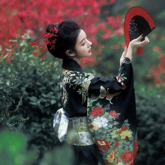 Kimono Japonais Fleurs | Dame Fleur