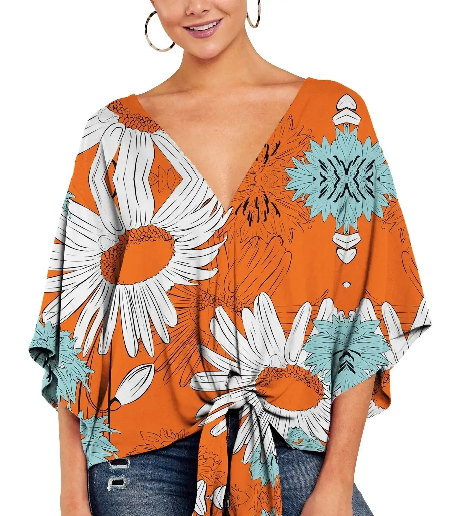 Kimono Manche Courte Femme Fleuri | Dame Fleur