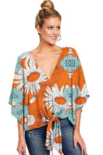 Kimono Manche Courte Femme Fleuri - Vignette | Dame Fleur