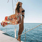 Kimono Plage Fleuri Femme - Vignette | Dame Fleur