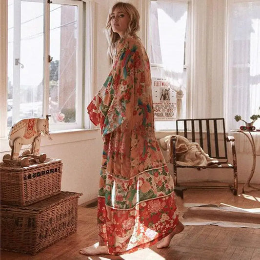 Kimono Plage Fleuri Femme | Dame Fleur