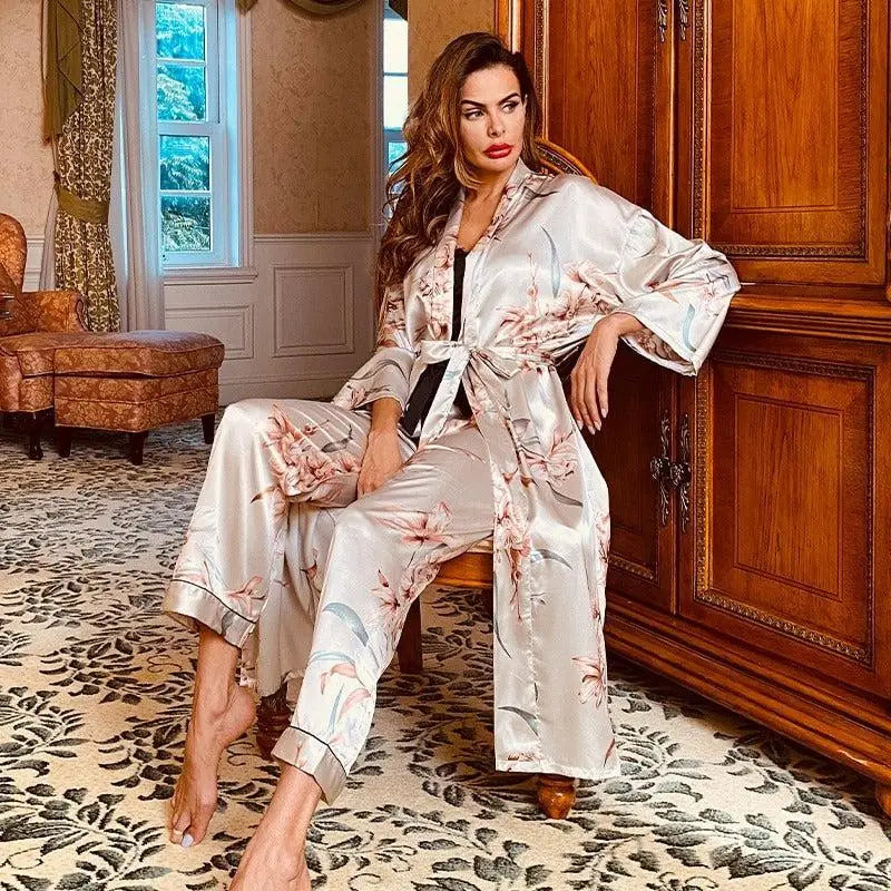 Kimono Satin Fleuri | Dame Fleur