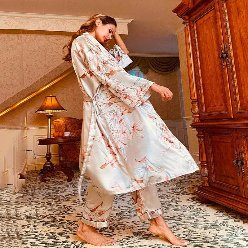 Kimono Satin Fleuri | Dame Fleur