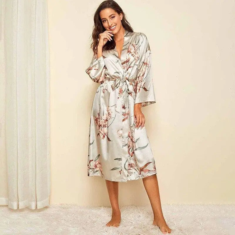 Kimono Satin Fleuri | Dame Fleur