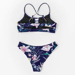 Maillot de Bain Bleu Fleuri - Vignette | Dame Fleur