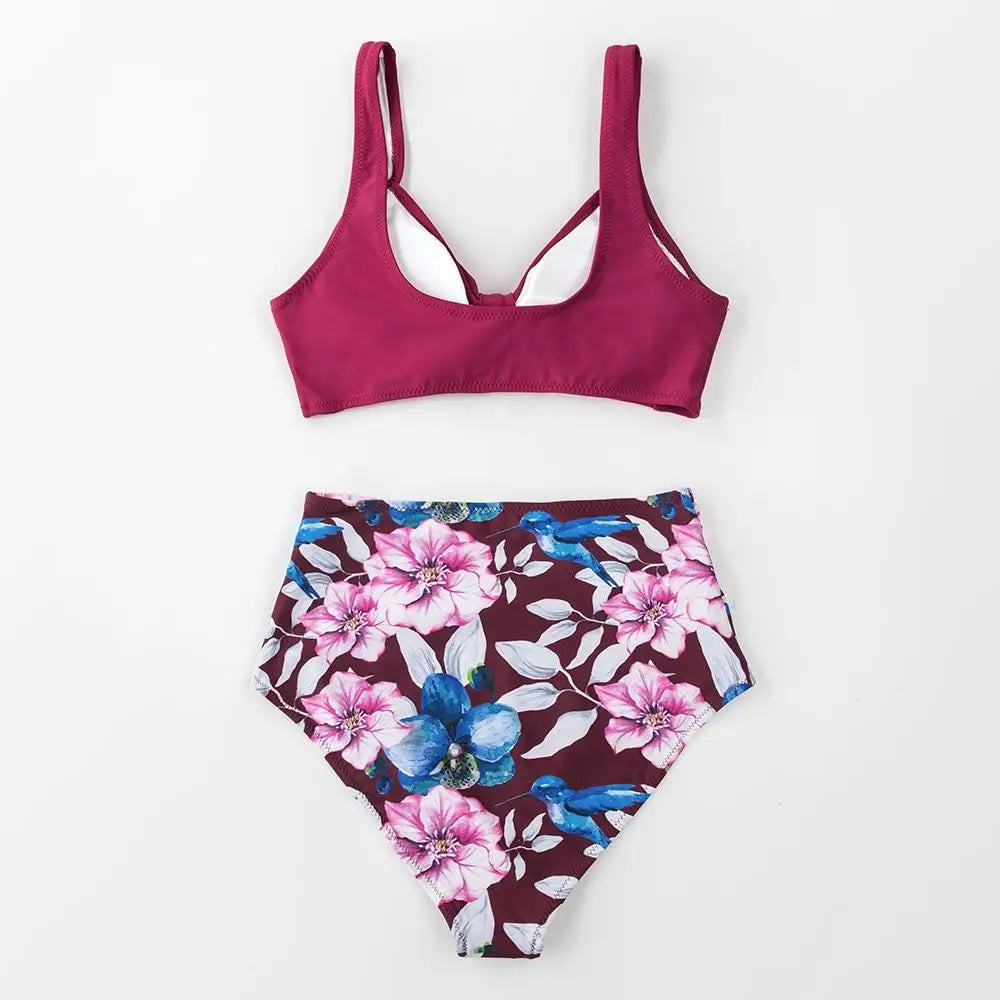 Maillot de bain fleuri 2 pièces | Dame Fleur