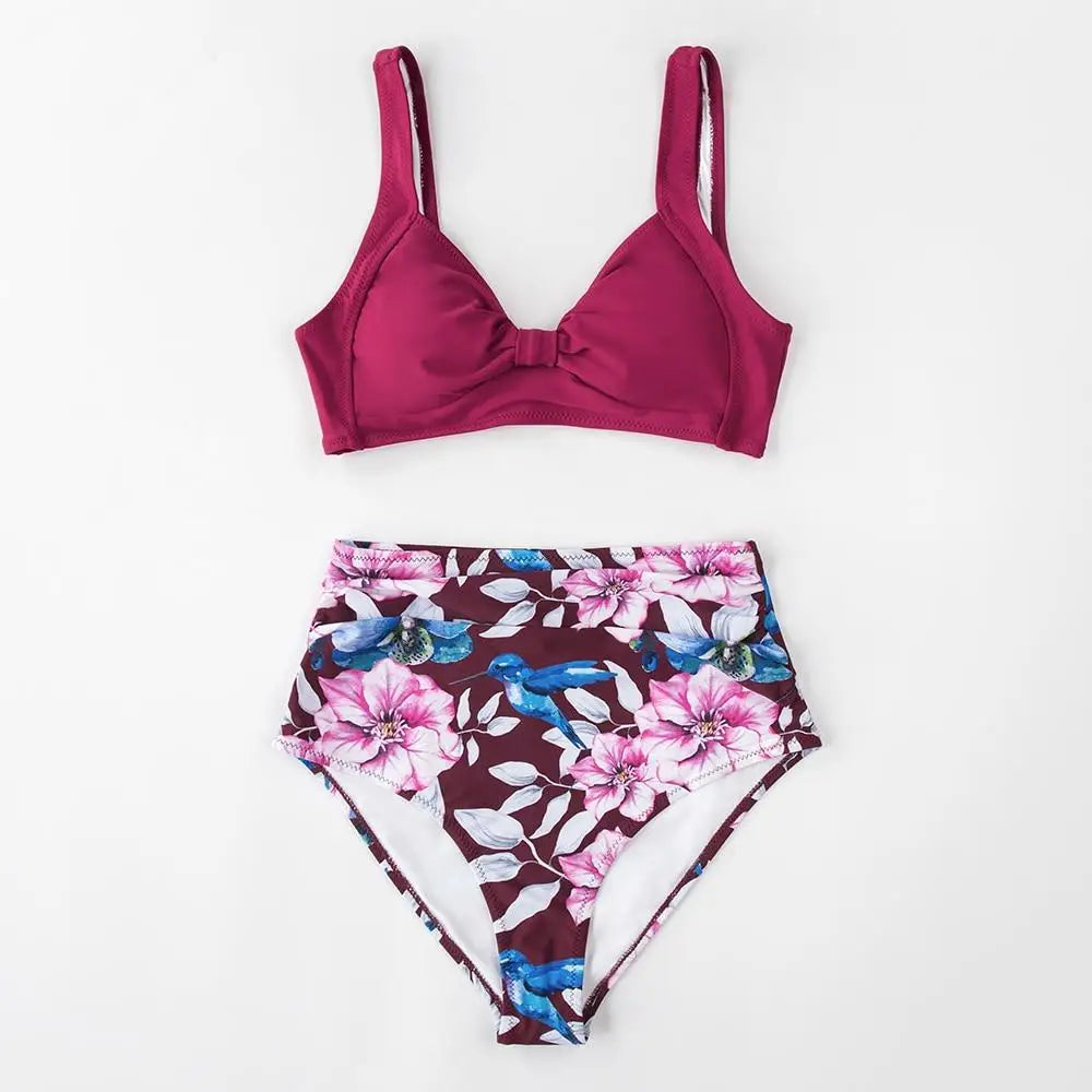 Maillot de bain fleuri 2 pièces | Dame Fleur