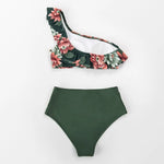 Maillot de Bain Fleuri Asymétrique - Vignette | Dame Fleur