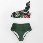 Maillot de Bain Fleuri Asymétrique - Vignette | Dame Fleur