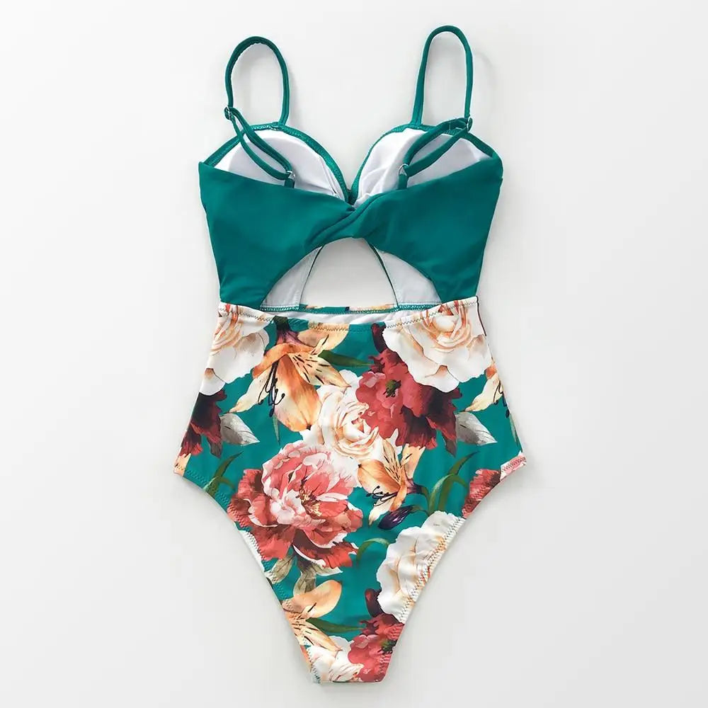 Maillot de bain fleuri découpé | Dame Fleur