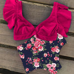 Maillot de Bain Fleuri Fushia - Vignette | Dame Fleur