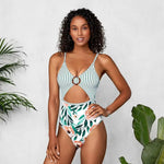 Maillot de Bain Fleuri Rayé - Vignette | Dame Fleur