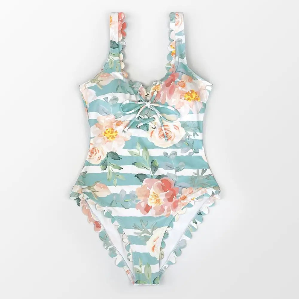 Maillot de bain fleuri une pièce | Dame Fleur