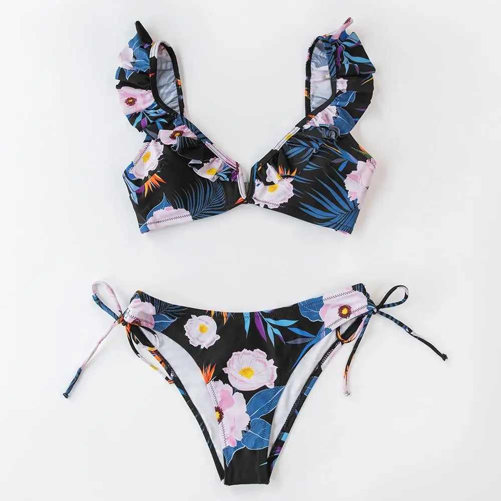 Maillot de bain push up fleuri | Dame Fleur