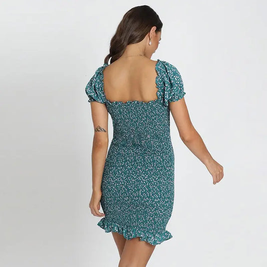 Petite Robe Fleurie Drapée | Dame Fleur