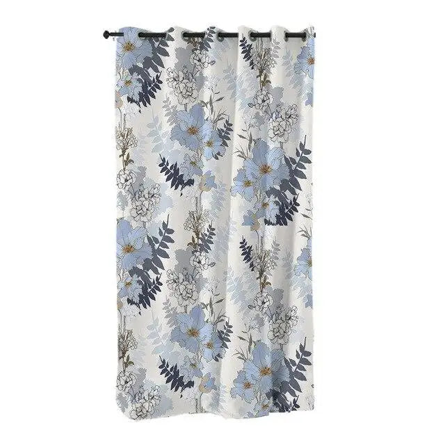 Rideau avec fleurs bleues | Dame Fleur