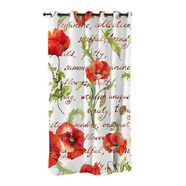 Rideau avec motif coquelicot | Dame Fleur