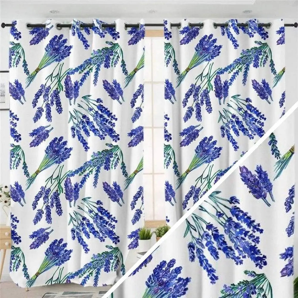 Rideau avec motif lavande | Dame Fleur