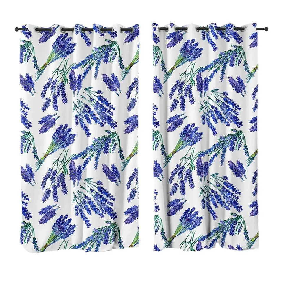 Rideau avec motif lavande | Dame Fleur