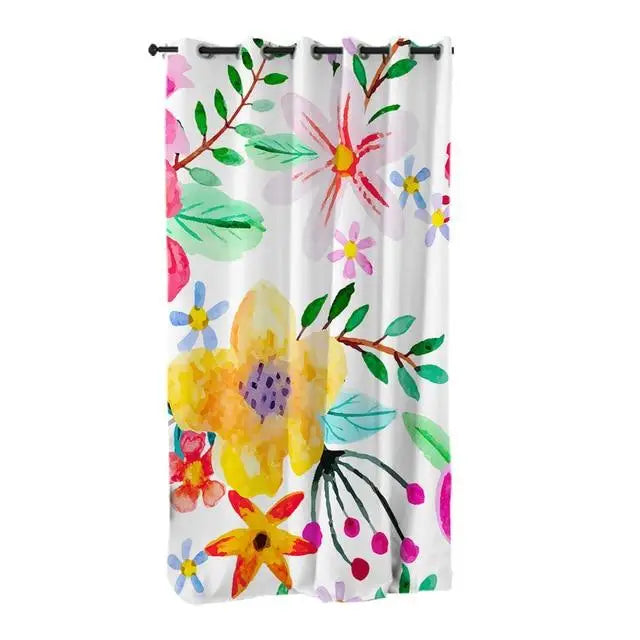 Rideau fleurs multicolores | Dame Fleur