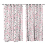 Rideau Rose Imprimé de Fleurs - Vignette | Dame Fleur