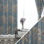 Rideaux Bleu Fleuri - Vignette | Dame Fleur