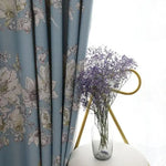 Rideaux Bleu Fleuri - Vignette | Dame Fleur