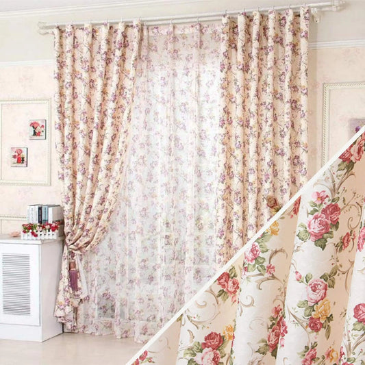 Rideaux fleuris de pivoines | Dame Fleur