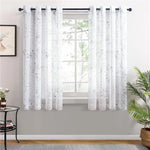 Rideaux Fleurs avec Voilage Blanc - Vignette | Dame Fleur