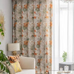 Rideaux Fleurs Orange - Vignette | Dame Fleur