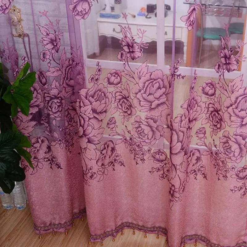 Rideaux fleurs romantiques | Dame Fleur