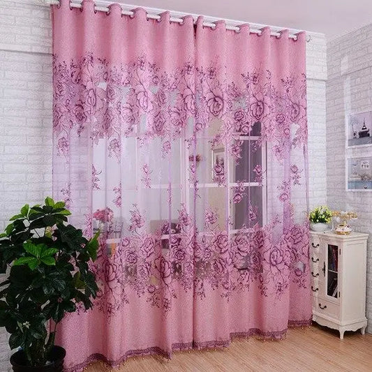 Rideaux fleurs romantiques | Dame Fleur