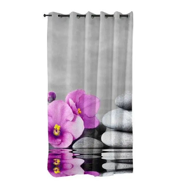 Rideaux galets orchidées | Dame Fleur