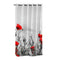 Rideaux gris coquelicots | Dame Fleur