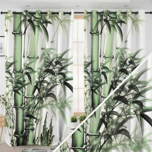 Rideaux imprimés de motifs bambous | Dame Fleur