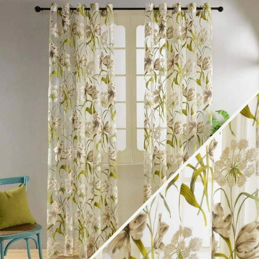 Rideaux voilage fleuri | Fleur&Fleuri