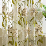 Rideaux Voilage Fleuri - Vignette | Dame Fleur