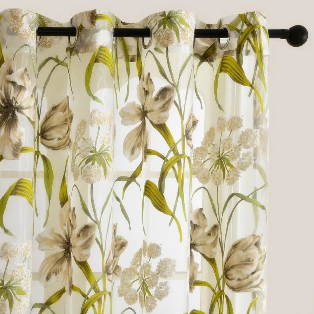 Rideaux voilage fleuri | Fleur&Fleuri