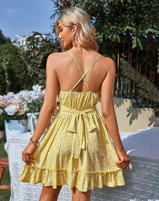 Robe à bretelles fleurs | Dame Fleur
