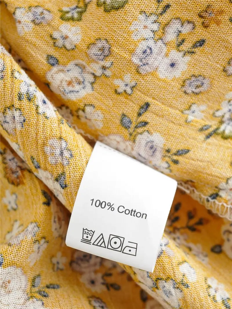 Robe à Fleurs Jaune Longue | Dame Fleur
