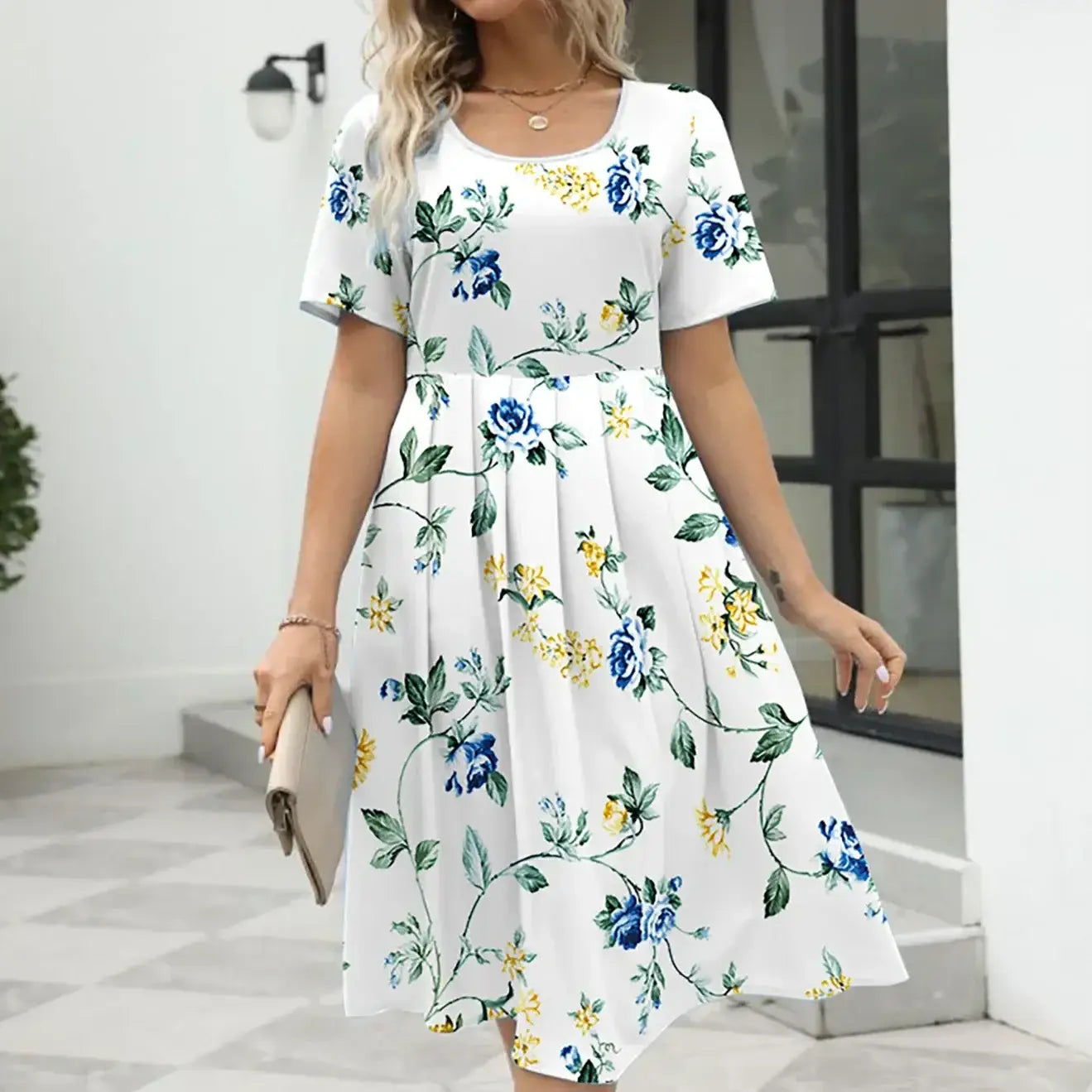 Robe Blanche Fleurie | Dame Fleur