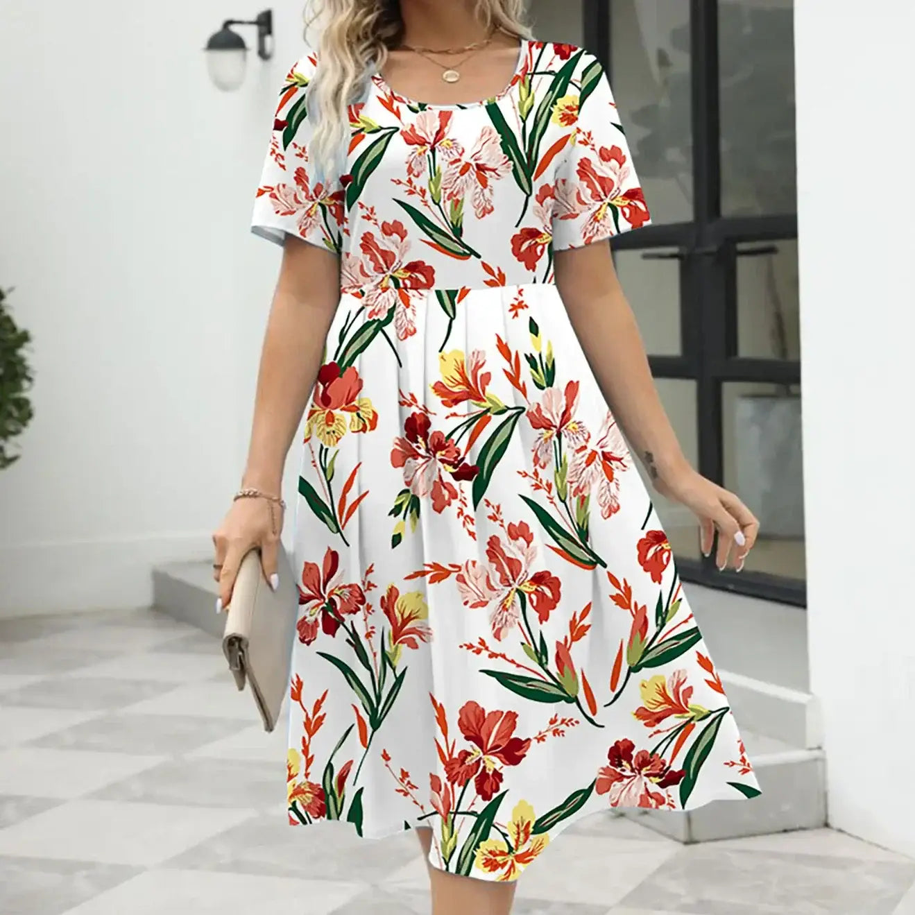 Robe Blanche Fleurie | Dame Fleur