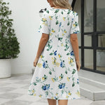 Robe Blanche Fleurie - Vignette | Dame Fleur