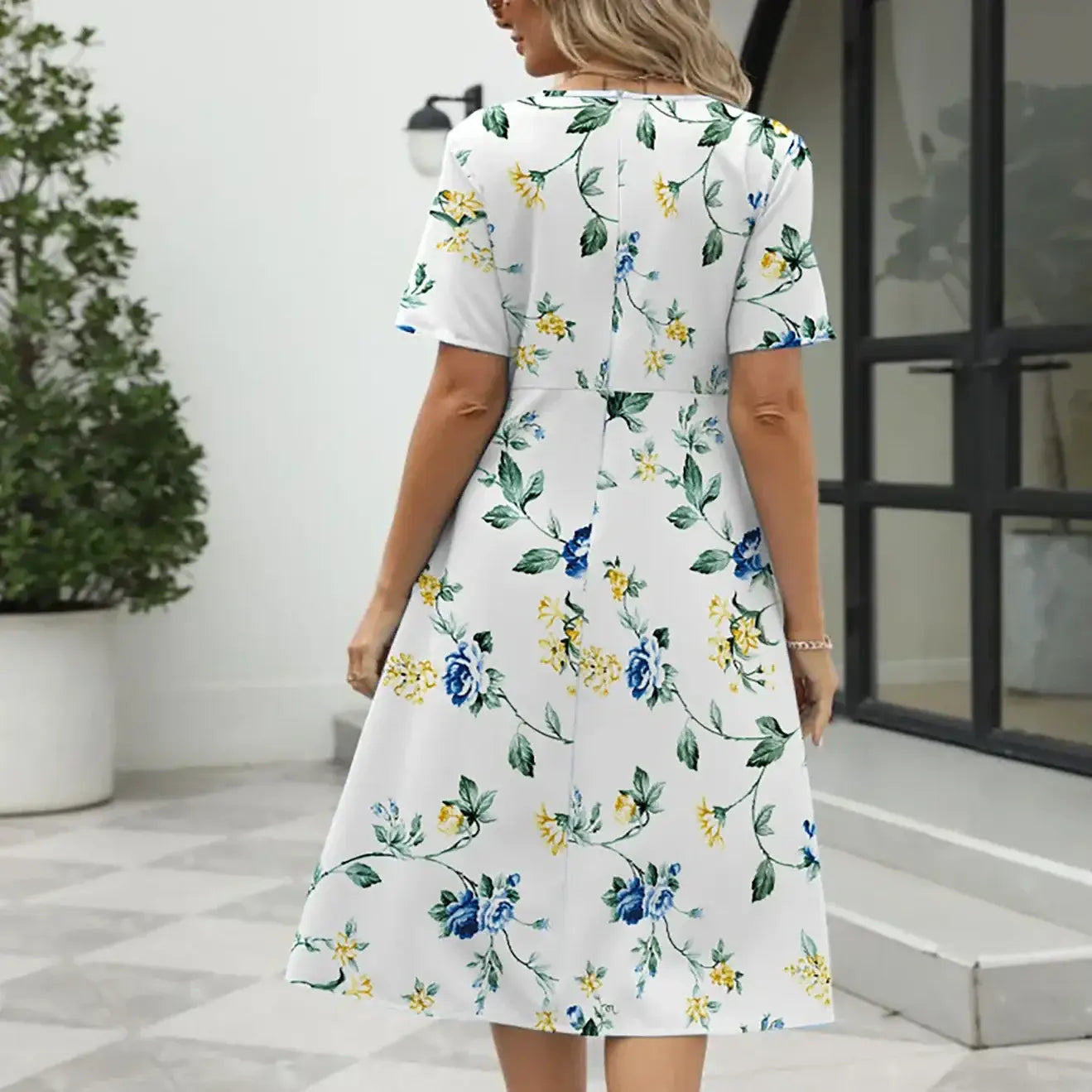 Robe Blanche Fleurie | Dame Fleur