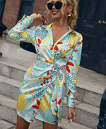 Robe Bleu Fleur - Vignette | Dame Fleur