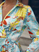 Robe Bleu Fleur - Vignette | Dame Fleur