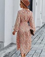 Robe Bohème Fleurie Manche Longue - Vignette | Dame Fleur