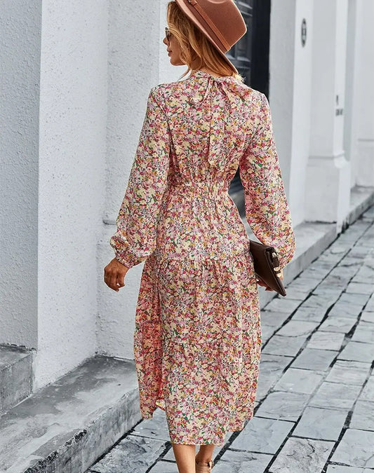 Robe Bohème Fleurie Manche Longue | Dame Fleur