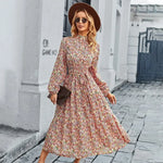 Robe Bohème Fleurie Manche Longue - Vignette | Dame Fleur
